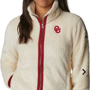 Columbia Collegiate OU Fire Side II Sherpa Full-Zip Fleece for Ladies